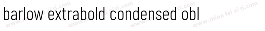 barlow extrabold condensed oblique字体转换